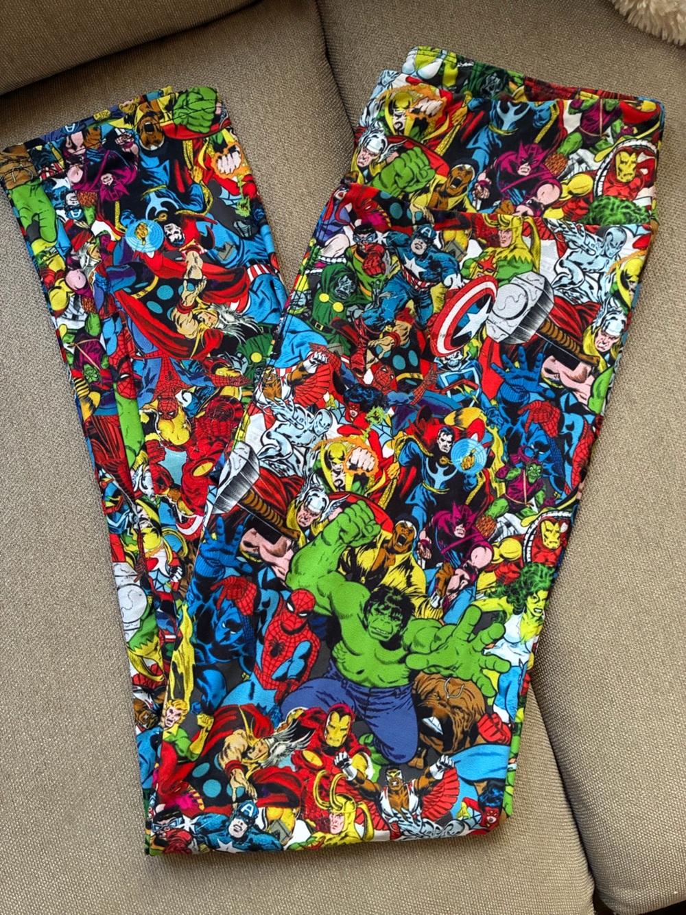 Amelia Rose Marvel Multisuperhero Comic Print Leggings